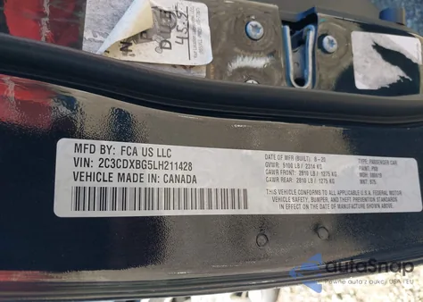 2020 Dodge Charger Sxt Rwd from USA, damaged, VIN 2C3CDXBG5LH211428